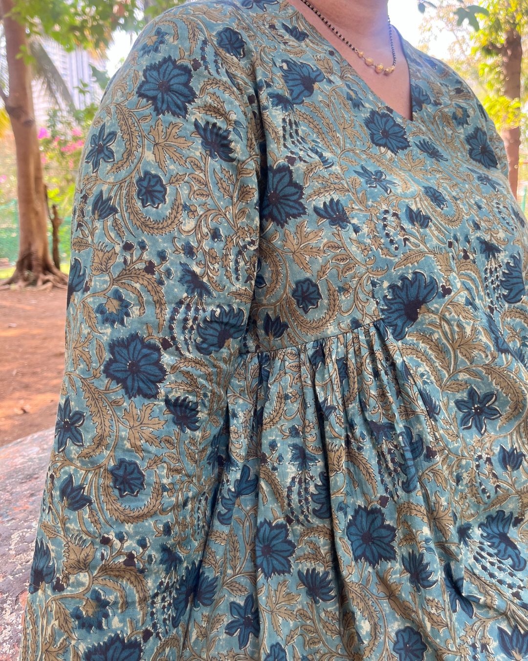 Vasudha Kalamkari Kali Kurta